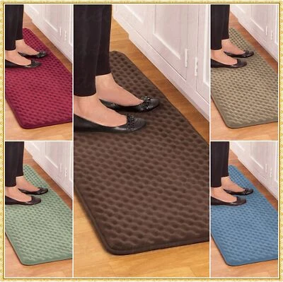 HDFL Anti-Fatigue Kitchen Runner Soft Foam Cushioned Non-Slip Rug Mat ~ 5 Colors