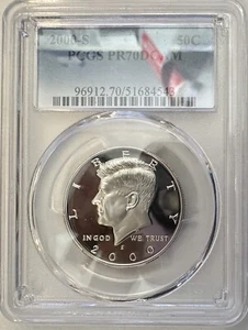 2000 S Proof Clad Kennedy Half Dollar 50C PCGS PR70DCAM - Picture 1 of 4