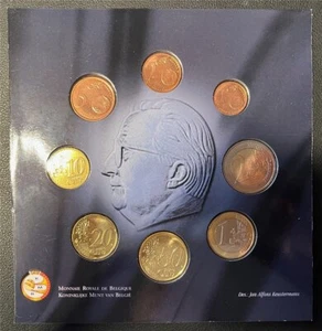 KMS - Belgien -  im Folder - Kursmünuensatz 2003  (eingeschweißt und org.verpakt - Bild 1 von 2