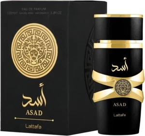 Perfume para hombre ASAD 100 ml de Lattafa fragancia spray ámbar amaderado aroma vainilla - Imagen 1 de 5