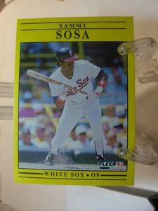 1991 Fleer Baseball #136a - Sammy Sosa UER, VAR - Chicago White Sox  91-173 - Picture 1 of 2