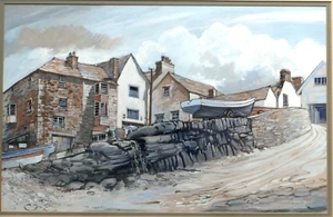 Frank McNichol (1911-2003) Gouache. Port Issac Slipway. 1968 - Picture 1 of 4