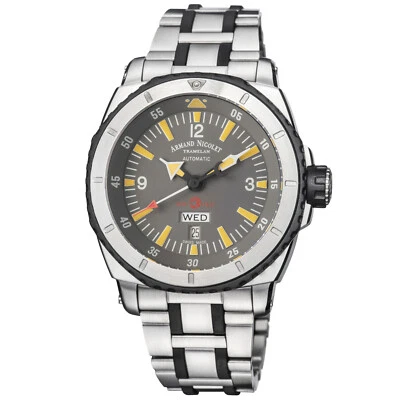 Мужские швейцарские автоматические роскошные часы Armand Nicolet A713 S05 47 мм $3200 НОВЫЕ - Изображение 1 из 3