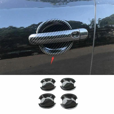 Cubierta de tazón de puerta lateral exterior de fibra de carbono para Volkswagen Jetta 2012-2018 Foto 1 de 4