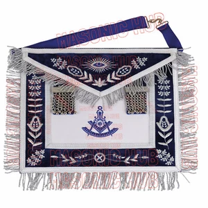 Exquisite Handcrafted Masonic Past Master Lambskin Apron 100% Handmade Elegance - Picture 1 of 7