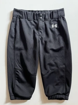 Under Armour Softball Pants Girl's Size M Youth Black Knickers Cropped Pants - Image 1 of 4