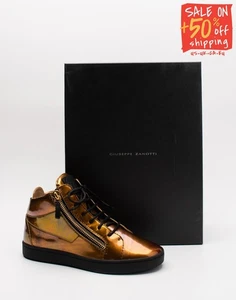 UVP790€ GIUSEPPE ZANOTTI Sneaker US9 UK6 EU39 Gold Logo Worn Look Made in Italy - Bild 1 von 8