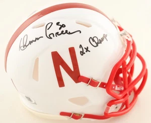 AHMAN GREEN SIGNED NEBRASKA CORNHUSKERS FOOTBALL MINI HELMET (2X) JSA - Picture 1 of 2