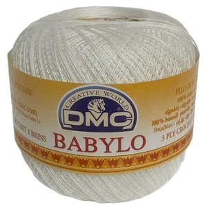 DMC Babylo Size 30, BLANC Crochet Cotton, 50g Ball - Picture 1 of 3
