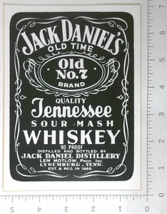 Jack Daniel's Old No. 7 Lynchburg Tennessee Whiskey Advertising Sticker Decal - Picture 1 of 1