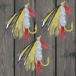 Small Fly Fishing Lure Embroidered Patch — Iron On - Picture 1 of 1