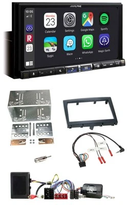 Alpine 2DIN DAB USB Lenkrad Bluetooth Autoradio für Porsche Boxster 911 Cayman s - Bild 1 von 4