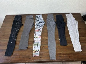 leggings lululemon taglia 2 lotto 6 paia palestra allenamento atletico - Foto 1 di 19