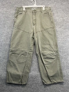 Utility Brand Hose Herren 38x28 Grün Relaxed Straight Canvas Baumwolle/Leinenmischung - Bild 1 von 11