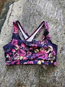 GAIAM Medium Support Racer Back Sport Bras Misses Floral Size Medium (h) - Picture 1 of 5