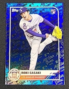 ROKI SASAKI 2025 Topps All Star #/150 ROOKIE BLUE FOIL RC SP Card #70 Dodgers - Picture 1 of 5