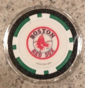Medias Rojas de Boston - Texas Hold em Poker Protector de Tarjetas con Chips NUEVO - VERDE - Imagen 1 de 1