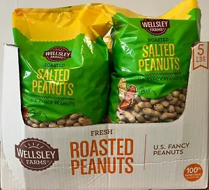 Wellsley Farms Single Bag of Roasted Salted In-Shell Peanuts, 5 lbs (80oz) - Picture 1 of 4