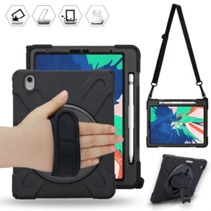 Fits iPad Pro 11" 1st Gen 2018 Case Stand +Handle +Shoulder Strap +Pencil Holder - Picture 1 of 21