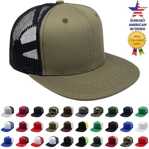Baseball Cap Men Mesh Snapback Adjustable Trucker Hat Military Cotton Hats - Picture 1 of 69