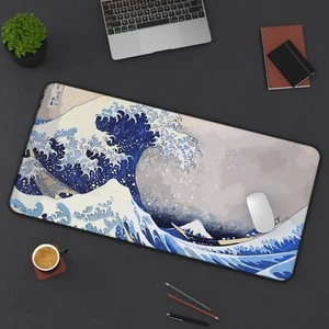 Hokusai Great Wave Ukiyo-e Graphic Digital Art Desk Mat Mouse Pad Gift Large - Picture 1 of 16