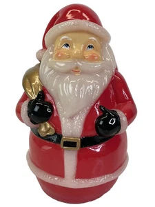 Vintage Santa Hard Solid Plastic 7” Shiny St Nick Figurine Kid Friendly - Picture 1 of 12