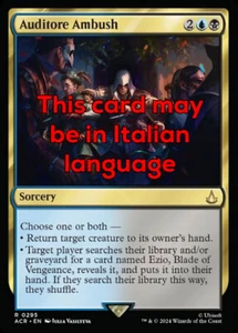 MTG AUDITORE AMBUSH 295 EXC - IMBOSCATA DI AUDITORE - ACR X IT - MAGIC - Imagen 1 de 1