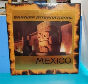 PÓSTER DE VIAJE VINTAGE FOIL BRANIFF INTERNATIONAL AIRLINES MÉXICO a bordo 20" 20 - Imagen 1 de 12