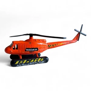 Helicóptero de rescate aéreo Corgi 924 Bell 205 naranja rotor de trabajo de colección fundido a presión - Imagen 1 de 16