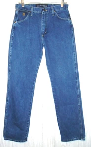 Jeans Wrangler George Strait uomo 30x33 taglio cowboy blu cotone denim etichetta 30x32 - Foto 1 di 13