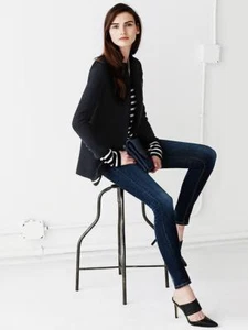 BANANA REPUBLIC One-Button Soft Blazer, Black SZ 6 NWOT - Picture 1 of 3