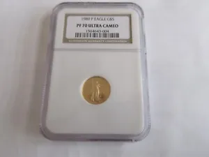 1989 P      Gold Eagle  G$5   NGC        PF 70 Ultra Cameo    - Picture 1 of 4