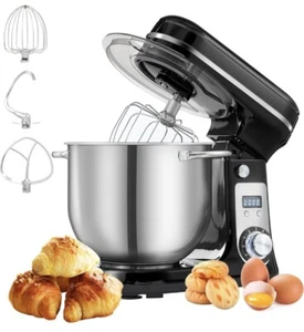 BioloMix 4L Stand Mixer Stainless Steel Bowl 6-speed Kitchen - Black. Free Shipp - Picture 1 of 9