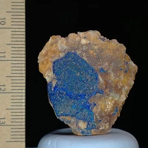 Azurite natural rough raw copper mineral crust on matrix specimen 73.5ct - Picture 1 of 8