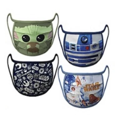 Disney Shop Star Wars Face Covering ,  Set Of 4 Masks Size Large - Image 1 of 2