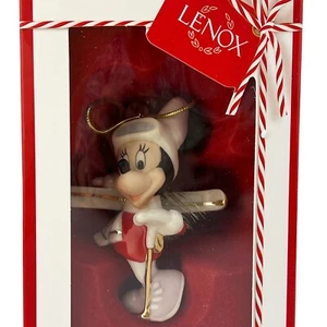 Lenox China Minnie Mouse 2020 Season for Skiing Disney Xmas Ornament MIB - Picture 1 of 10