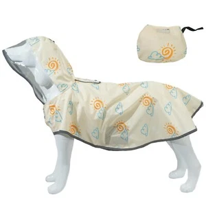 Dog Raincoat Waterproof Rain Jacket with Hood for Small Medium Large Dogs and... - Picture 1 of 6