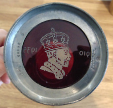KING GEORGE V SILVER JUBILEE 1910-1935 HALF PINT PEWTER TANKARD WITH GLASS BASE