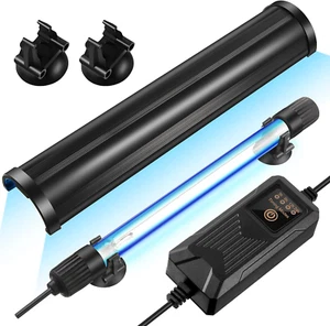 Aquarium UV Light Fish Tank 11W UVC Algae Control Submersible Waterproof Timer - Picture 1 of 1