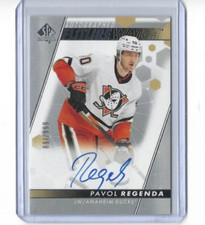 2022-23 UD SP Authentic PAVOL REGENDA Future Watch Rookie RC Auto 891/999