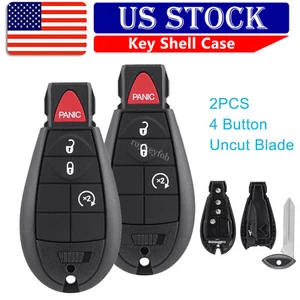 2 Replacement For 2008- 2021 Dodge Ram 1500 2500 3500 Remote Car Key Fob Shell - Picture 1 of 9