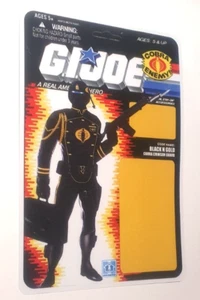 REPRO GI JOE CUSTOM COBRABLACK CREMSON GUARD CARDBACK Modellino FileCard MOC - Foto 1 di 4
