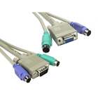 5m Long 2 x M-F PS/2 and 1 x SVGA M-F KVM Cable Lead