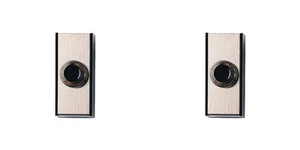2 x Friedland D611 "Gem" Wired Bell Pushes - Brushed Chrome / Black - Picture 1 of 2