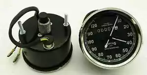 Fit For Smiths Speedometer Chrome Rims 120 Mph For BSA Royal Enfield Norton - Foto 1 di 3