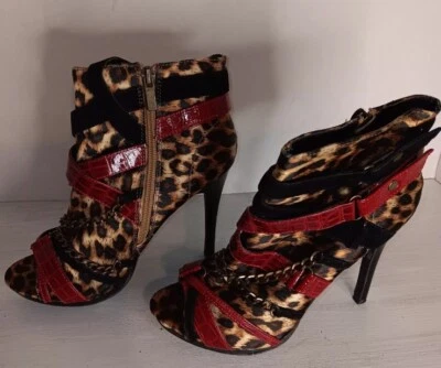 👠😎❤️ Anne Michelle Women's Stiletto Heel Bootie  Animal Print Maneater Sz 6 - Image 1 of 4