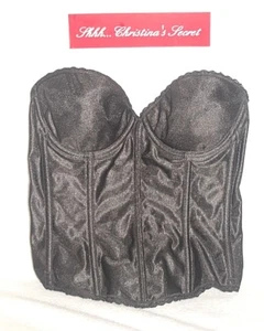 EMPIRE INTIMATES Corset Garter Bustier USA 1780M Black Strapless Sz 34C * VG+ - Picture 1 of 4