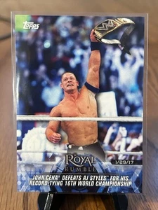 John Cena for Record 16th World Champ 2018 Topps WWE Road To Wrestlemania #70 - Imagen 1 de 2