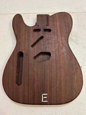 INDIAN ROSEWOOD BODY TELECASTER GUITAR  UNFINISHED LEFT HAND CONFIGURATION - Image 1 of 4