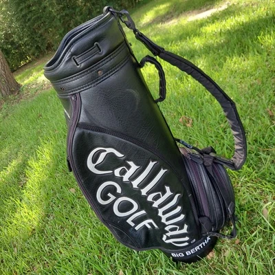 Винтажная черная кожаная сумка для гольфа Callaway Big Bertha - Изображение 1 из 4